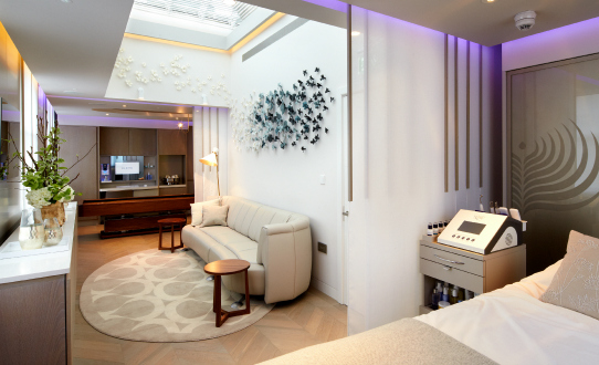 Penthouse treatment room at House of ELEMIS Mayfair