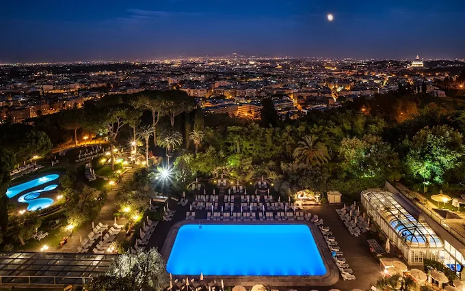 Rome Cavalieri luxury spa hotel in Italy