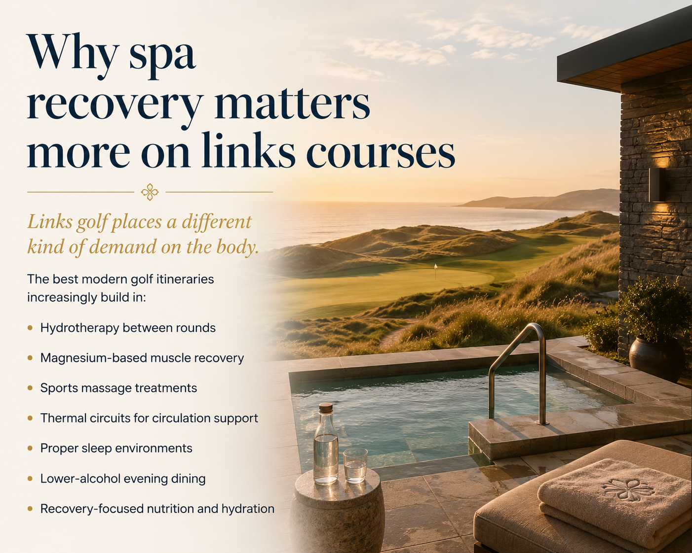 Why spa recovery matters more on links courses Why spa recovery matters more on links courses