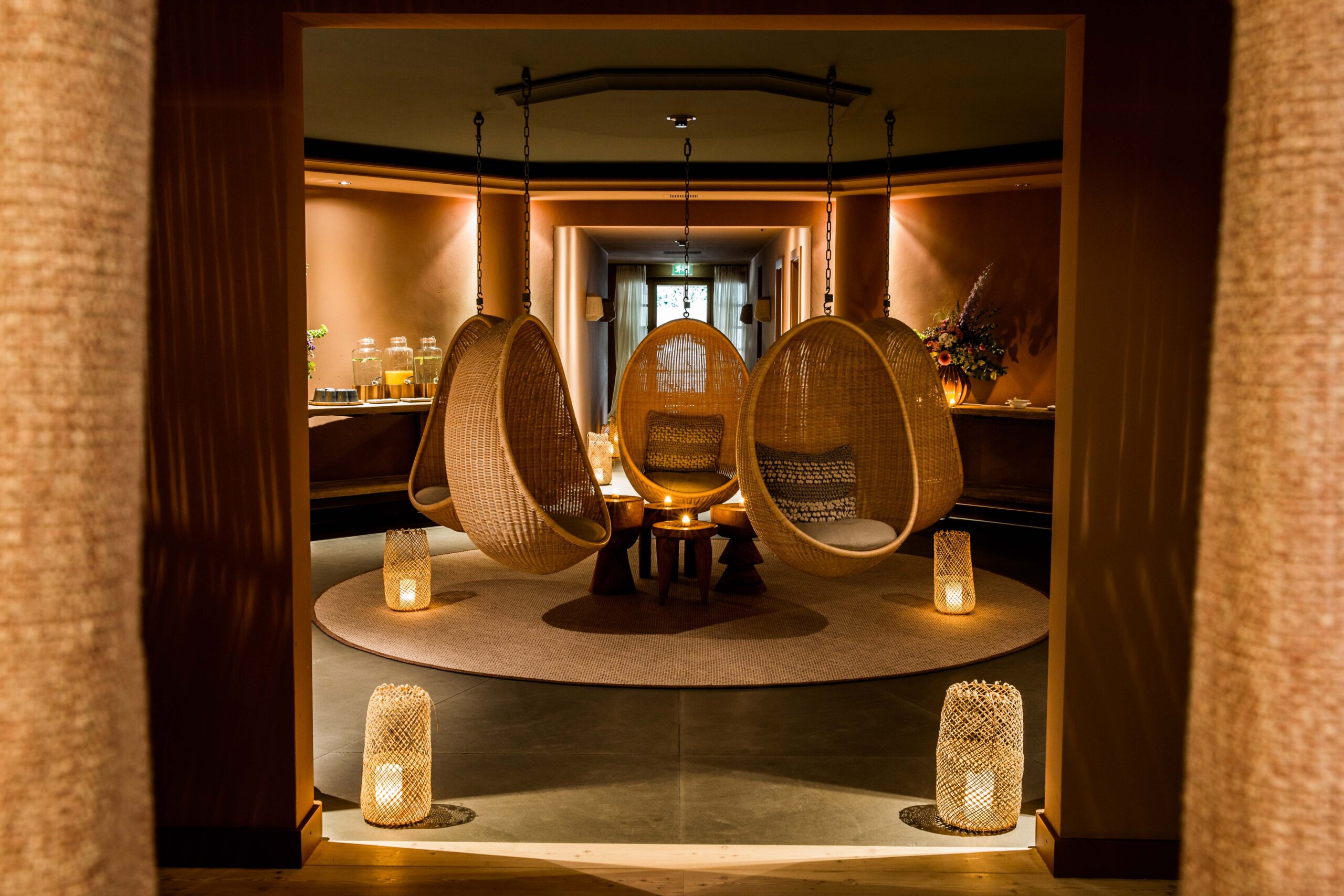 Alpine spa and mountain setting