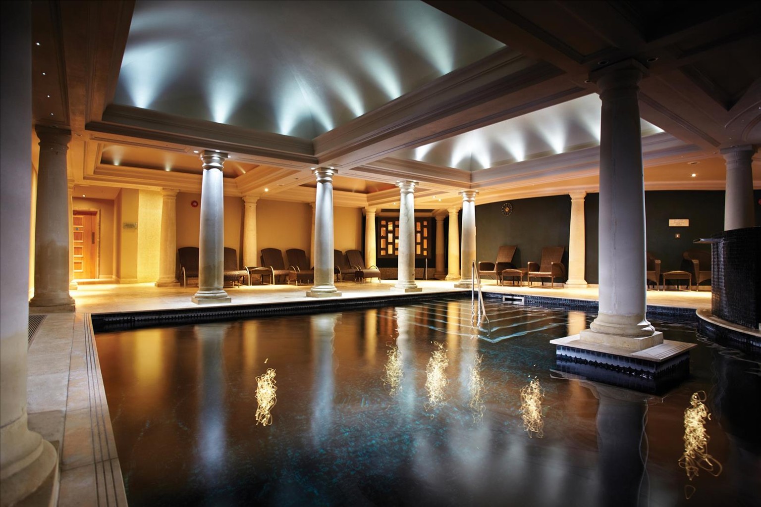 Indoor pool at Utopia Spa, Alexander House Hotel in West Sussex