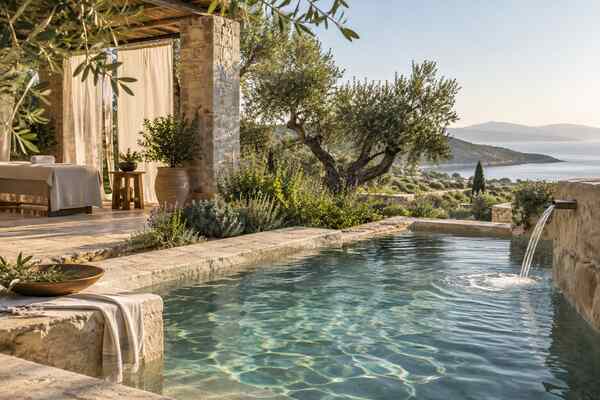 Mediterranean spa resort setting