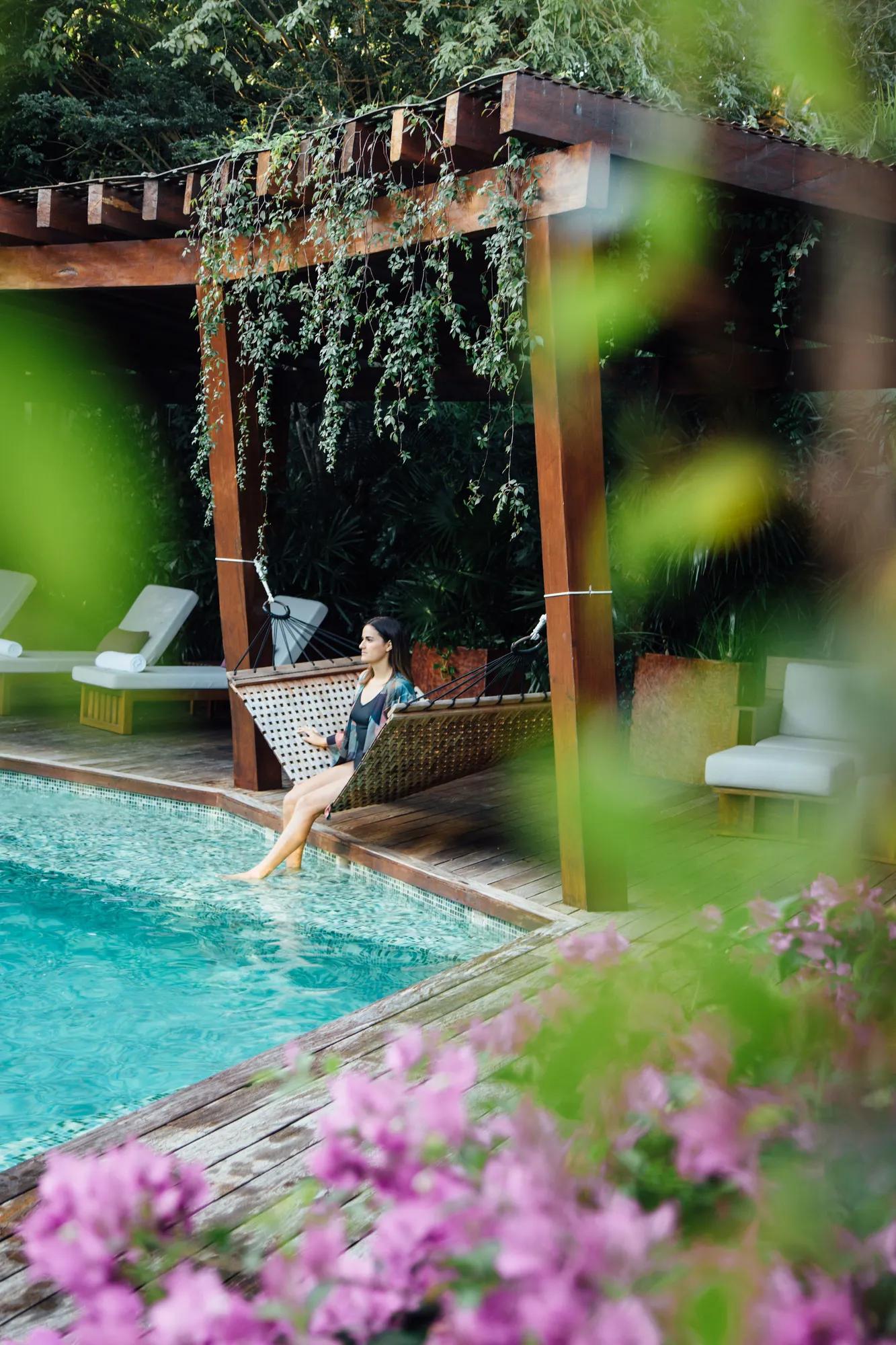 Sense spa pool at Rosewood Mayakoba in Riviera Maya, Mexico