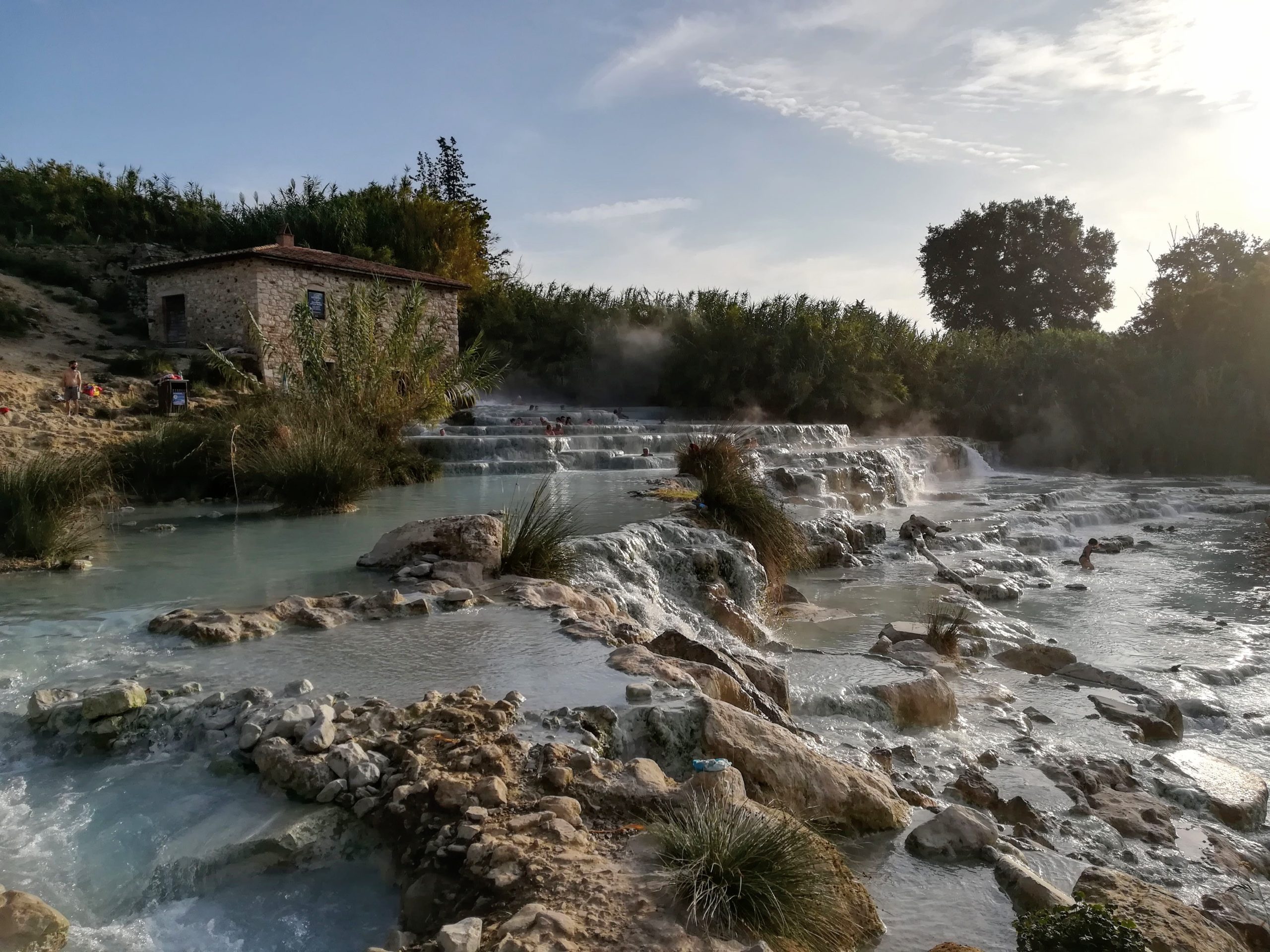 Thermal waters at Saturnia in Tuscany